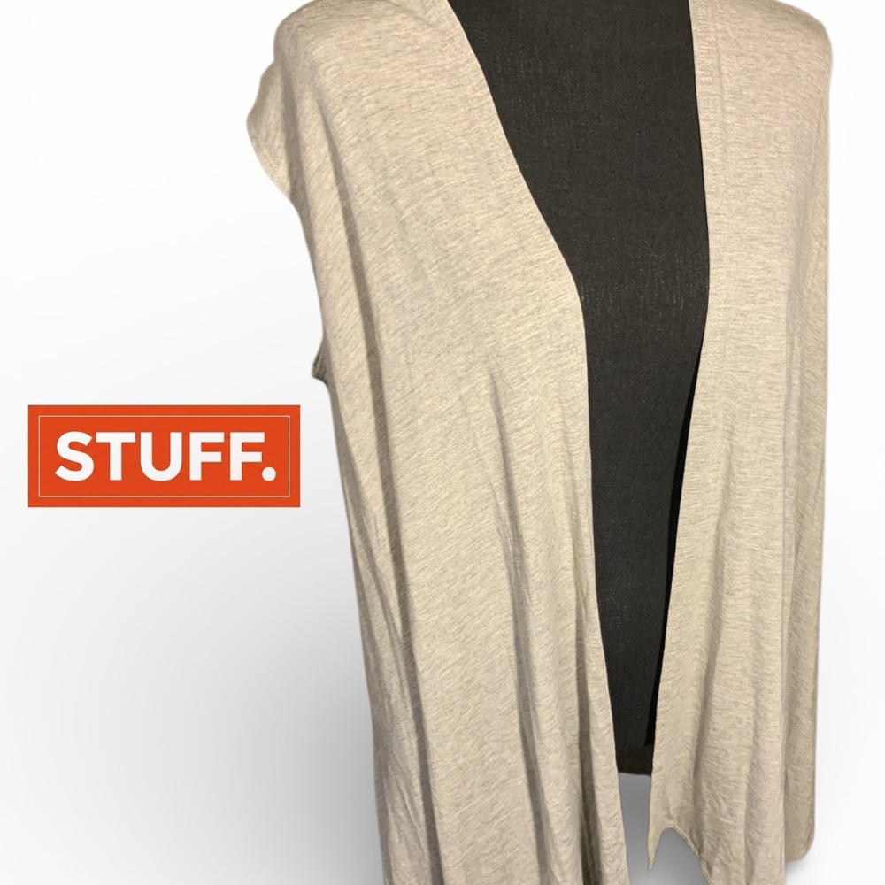 Azules Gray Open Front Cardigan (item#10160)